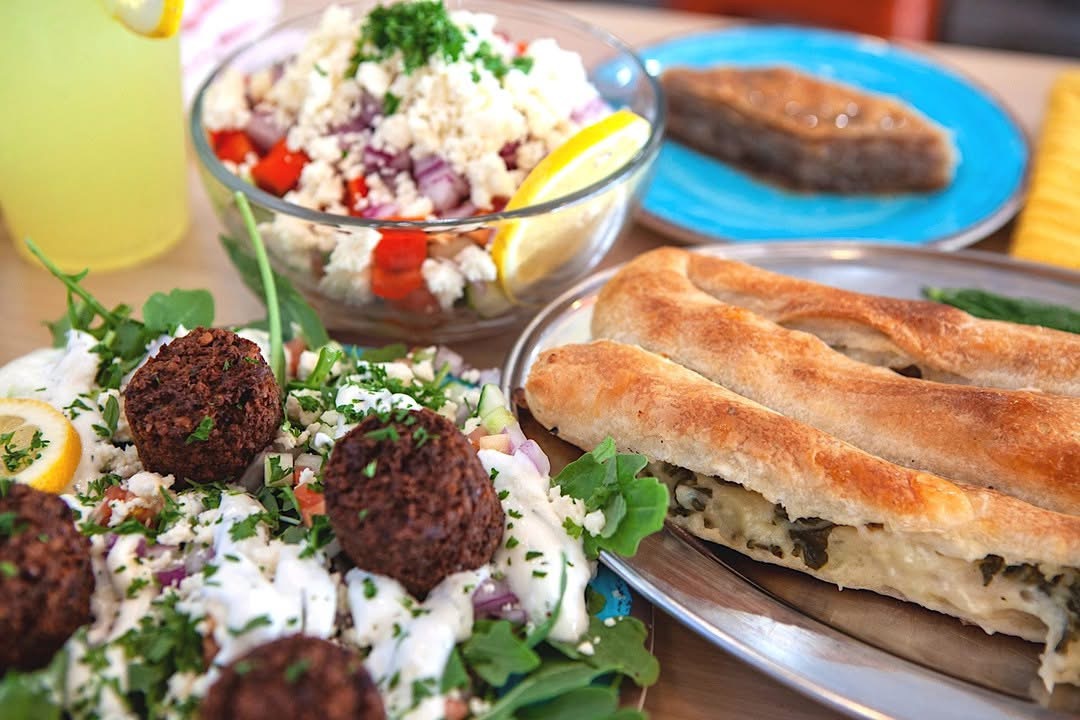 Flatbread with Mediterranean fillings