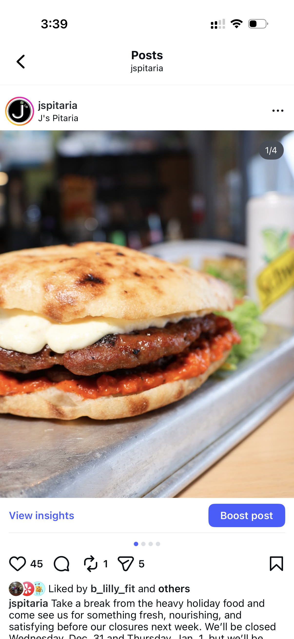 Flatbread with Mediterranean fillings
